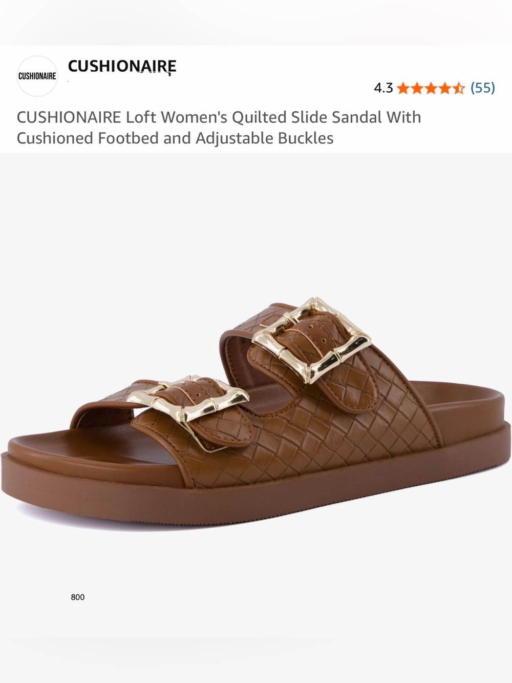 *new* Cushionaire Lang Woven Cork Footbed Sandals